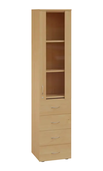 LE - 44 skříň léková prosklená, pravá, javor horský